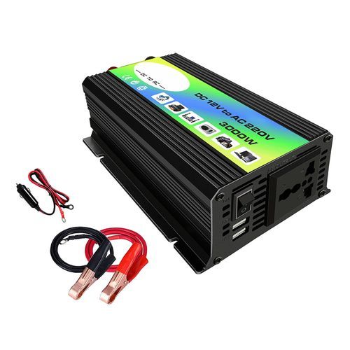 3000W Inverter Power Converter Charger Car Adapter Power Black 220V