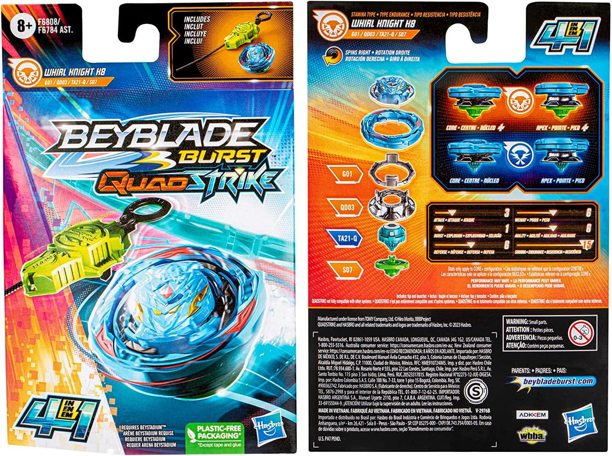 Beyblade Burst QuadStrike Whirl Knight K8 With Launcher
