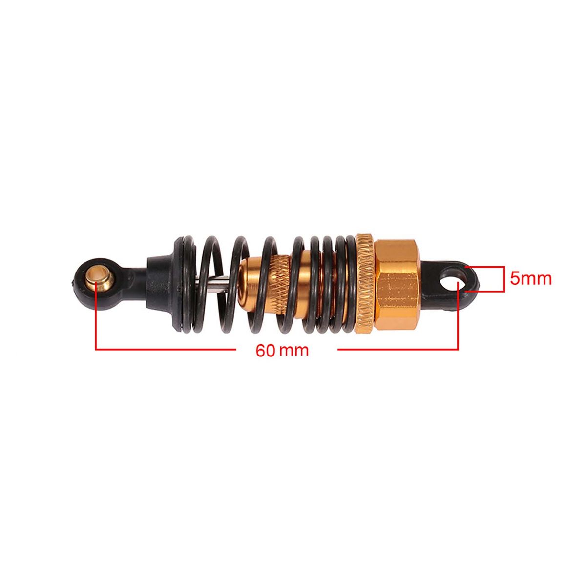 4pcs RC Car Parts 60mm Metal Shock Absorber Damper For 1:10