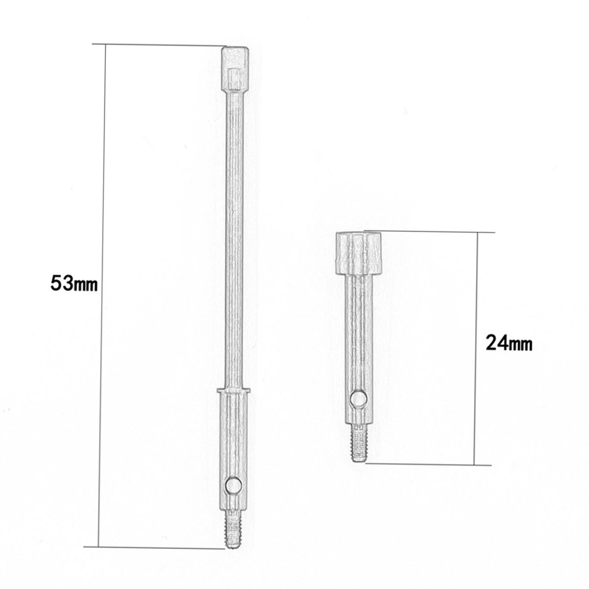 Front Rear Joint Drive Shaft Upgrade Parts Compatible with 1/24 Axial SCX24 90081 AXI00005 C10 AXI00006 AXI00002 RC Car