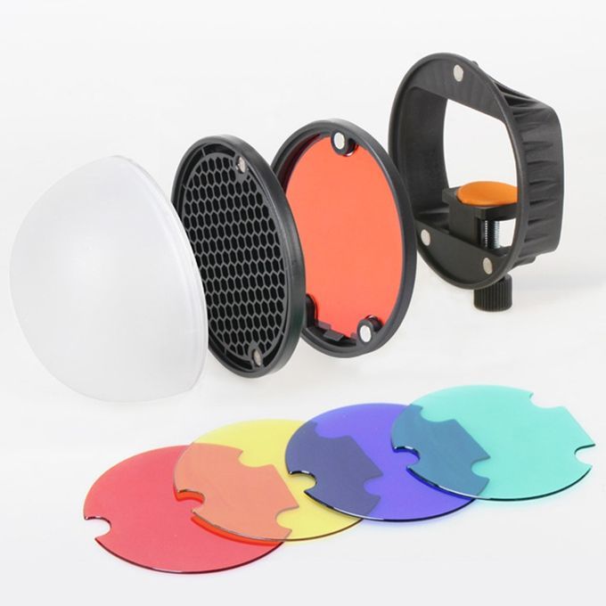 TRIOPO TR-08 Flash Speedlite Honeycomb Magnet Fixing Softbox Kits With 4 X Magnetic Color Filters