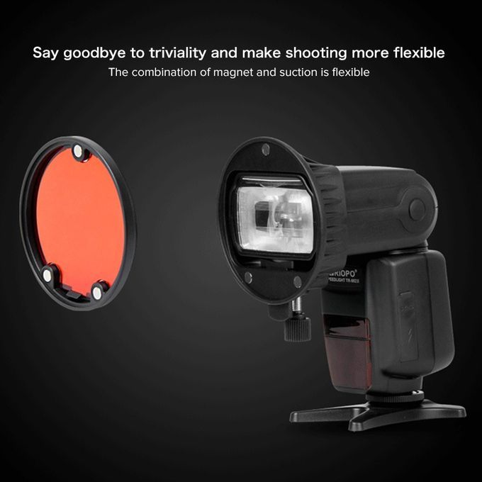 TRIOPO TR-08 Flash Speedlite Honeycomb Magnet Fixing Softbox Kits With 4 X Magnetic Color Filters