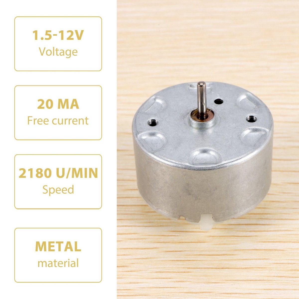 RF-500 TB-12560 DC 15 - 12 V 2700 U  MIN Idling speed 32 mm diameter DC motor silver