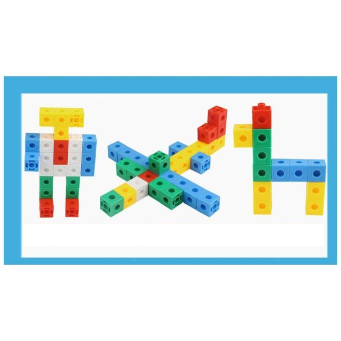100pcs Learning Kids MathLink Cubes Homeschool Math Cubes Ages 5+