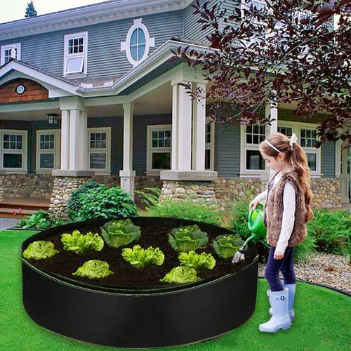 Fabric Raised Garden Bed Round Planting Container 10 Gallon