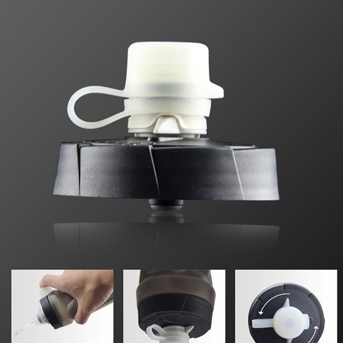 Portable   Water Bottle For  Y Ling And Running Non-odor Water Bottle-black-22*7cm