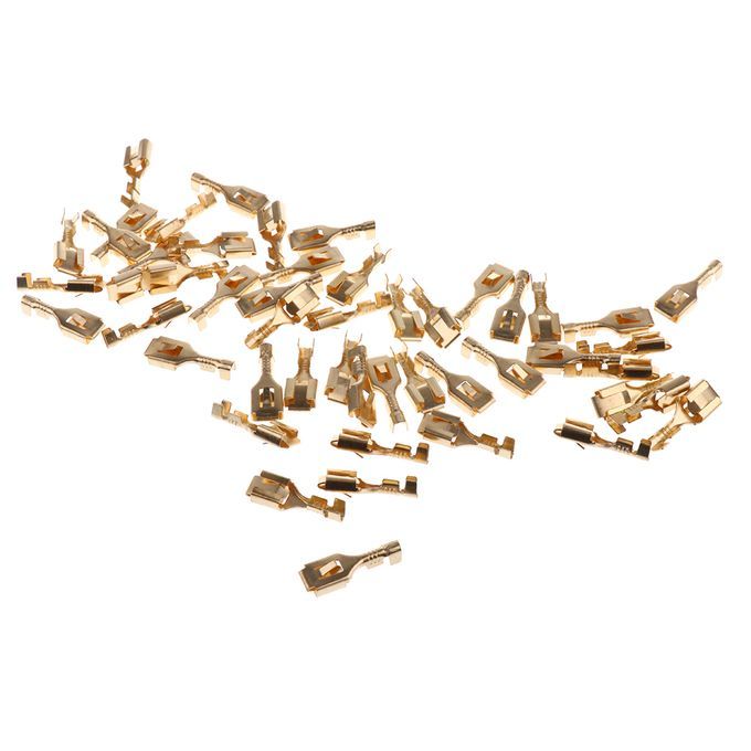 50X Female Spade Quick   Terminals 6.3mm Connector Non Insulated