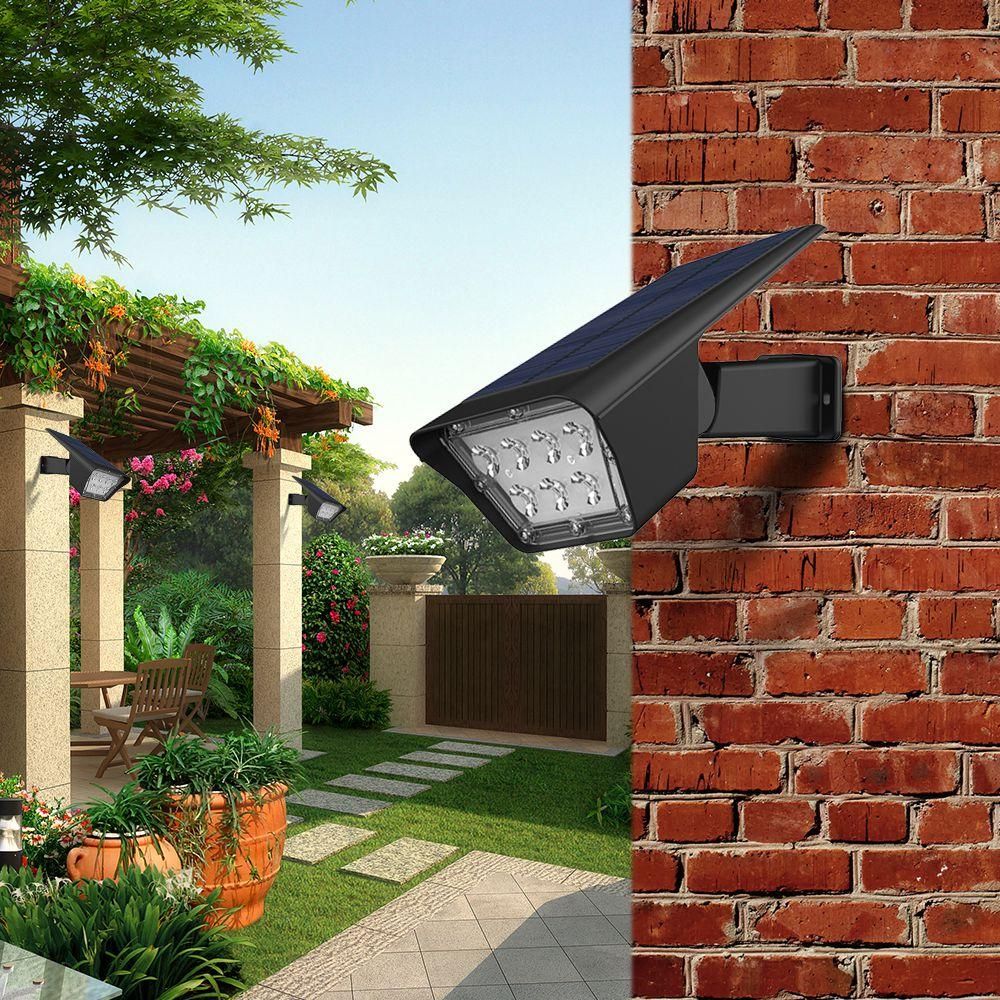 Solar Spotlights Outdoor,Wall Light for Garden Driveway Porc
