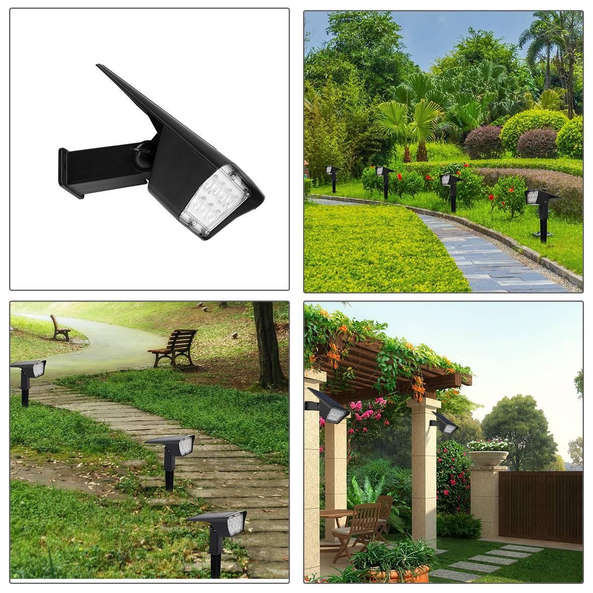 Solar Spotlights Outdoor,Wall Light for Garden Driveway Porc