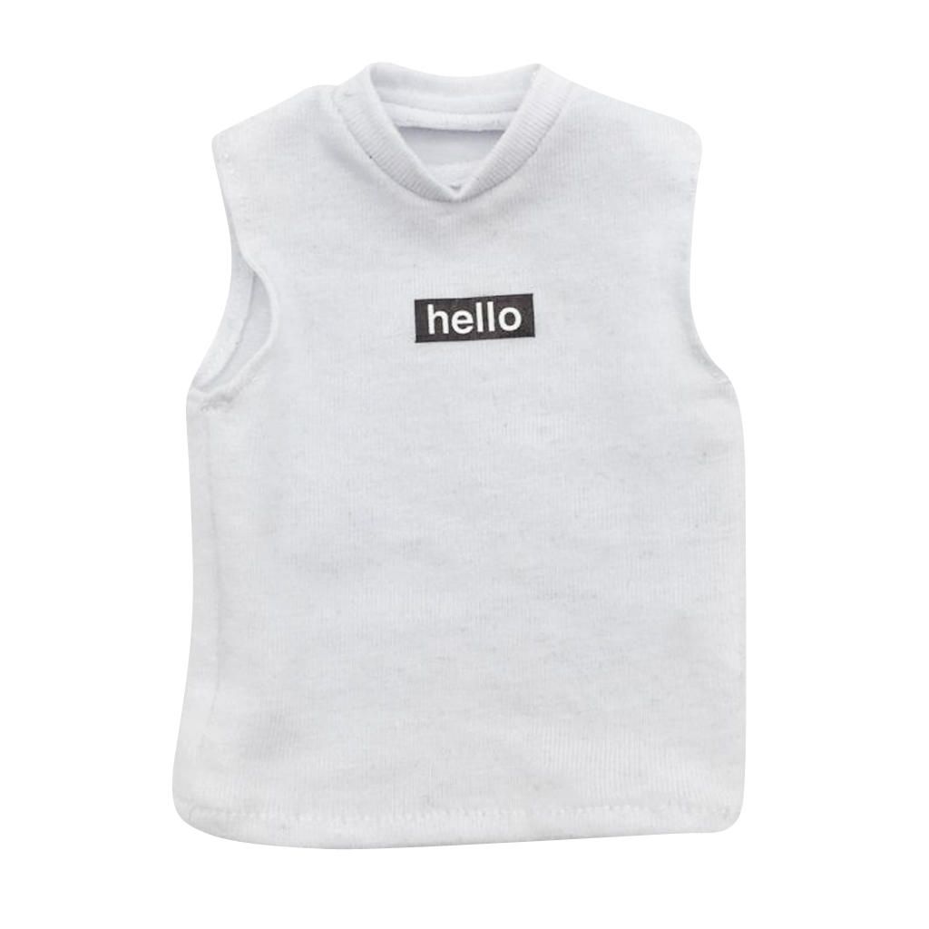 1/6 Men Undershirt Tank Top For 12 Inch  ,   Etc Male Bodies - White