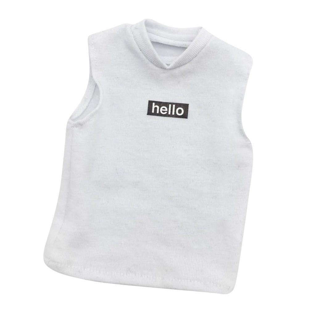 1/6 Men Undershirt Tank Top For 12 Inch  ,   Etc Male Bodies - White