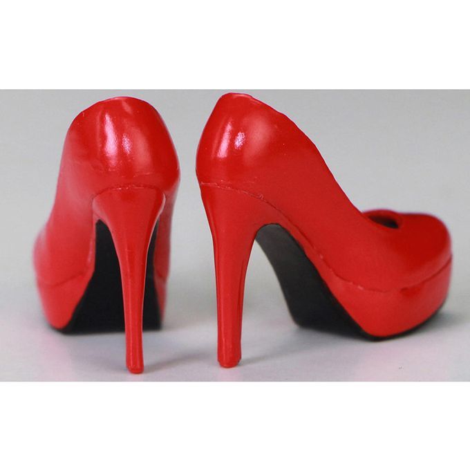 /6 Scale Stiletto Heeled Shoes For 12 Inch Female Figure Clothing Red