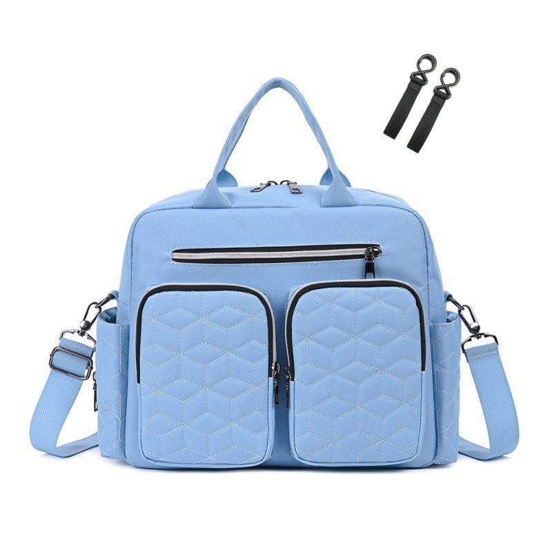 (Blue)Baby Diapers Bags Female Waterproof Wet Things Cloth