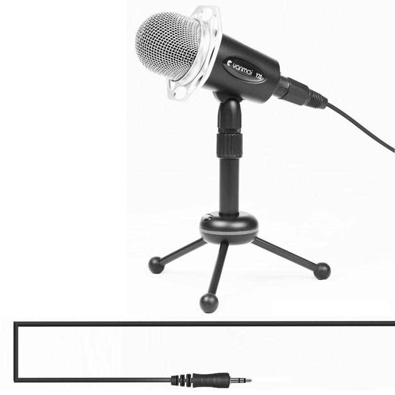Yanmai Y20 Professional Game Condenser Microphone  With Tripod Holder, Cable Length: 1.8m, Compatible With PC And For  Live Broadcast Show, KTV, Etc.(Black)