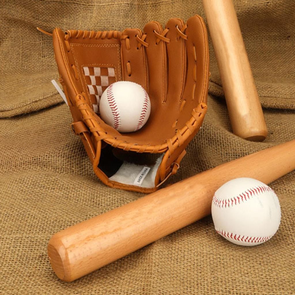 2x Baseball Glove Softball Gloves Right Hand Throw For