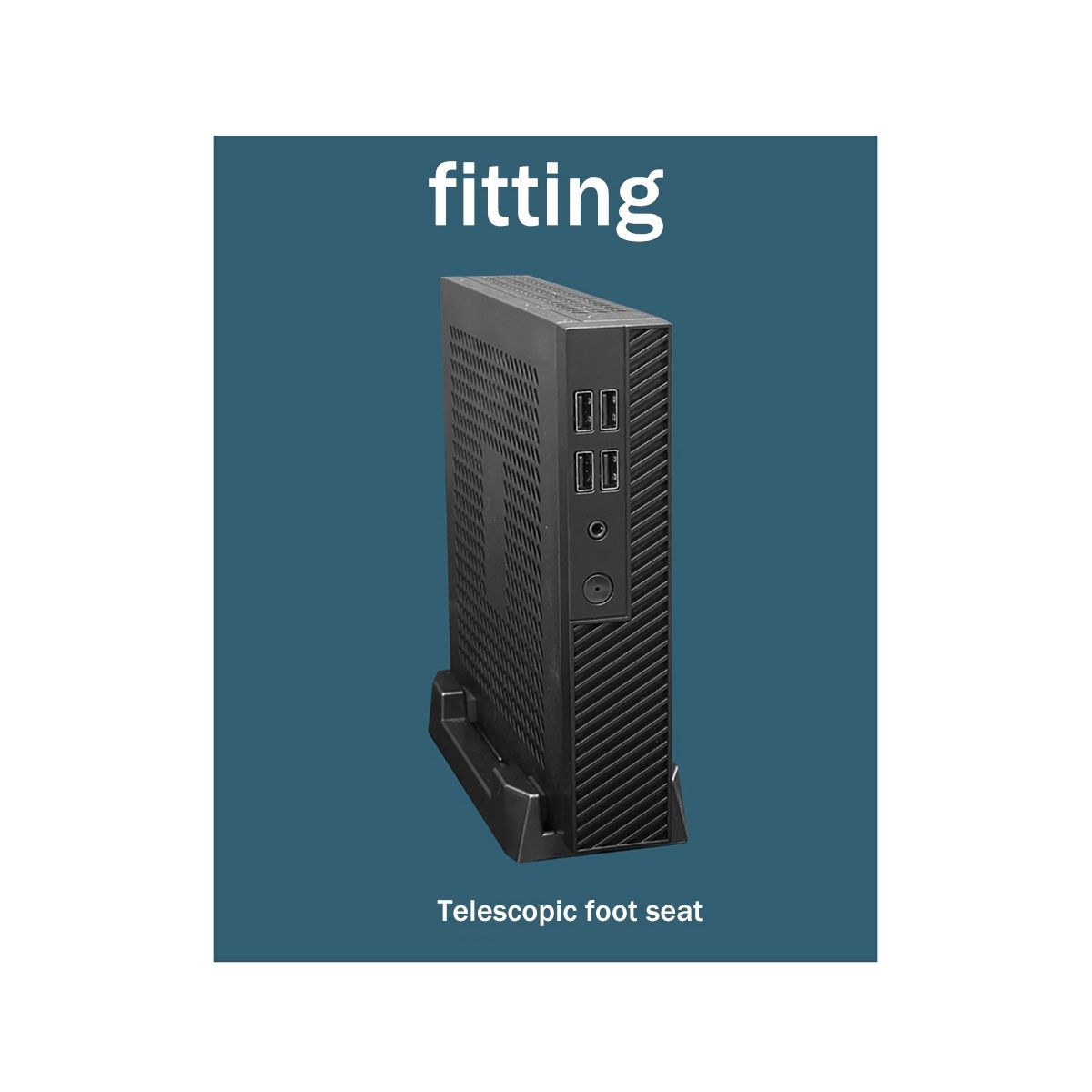DX01 Mini ITX Desktop Computer Chassis Thin Half Height Computer Chassis USB20 Computer Case with Telescopic Foot