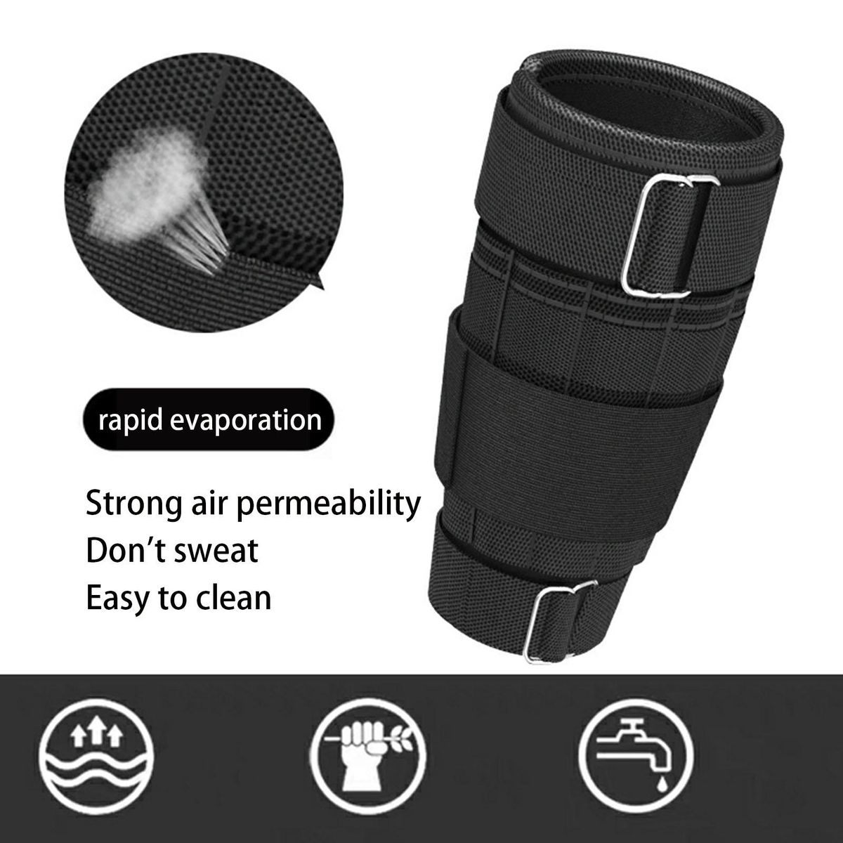 1 Pair Leg Sandbags Running Training Sandbag Black