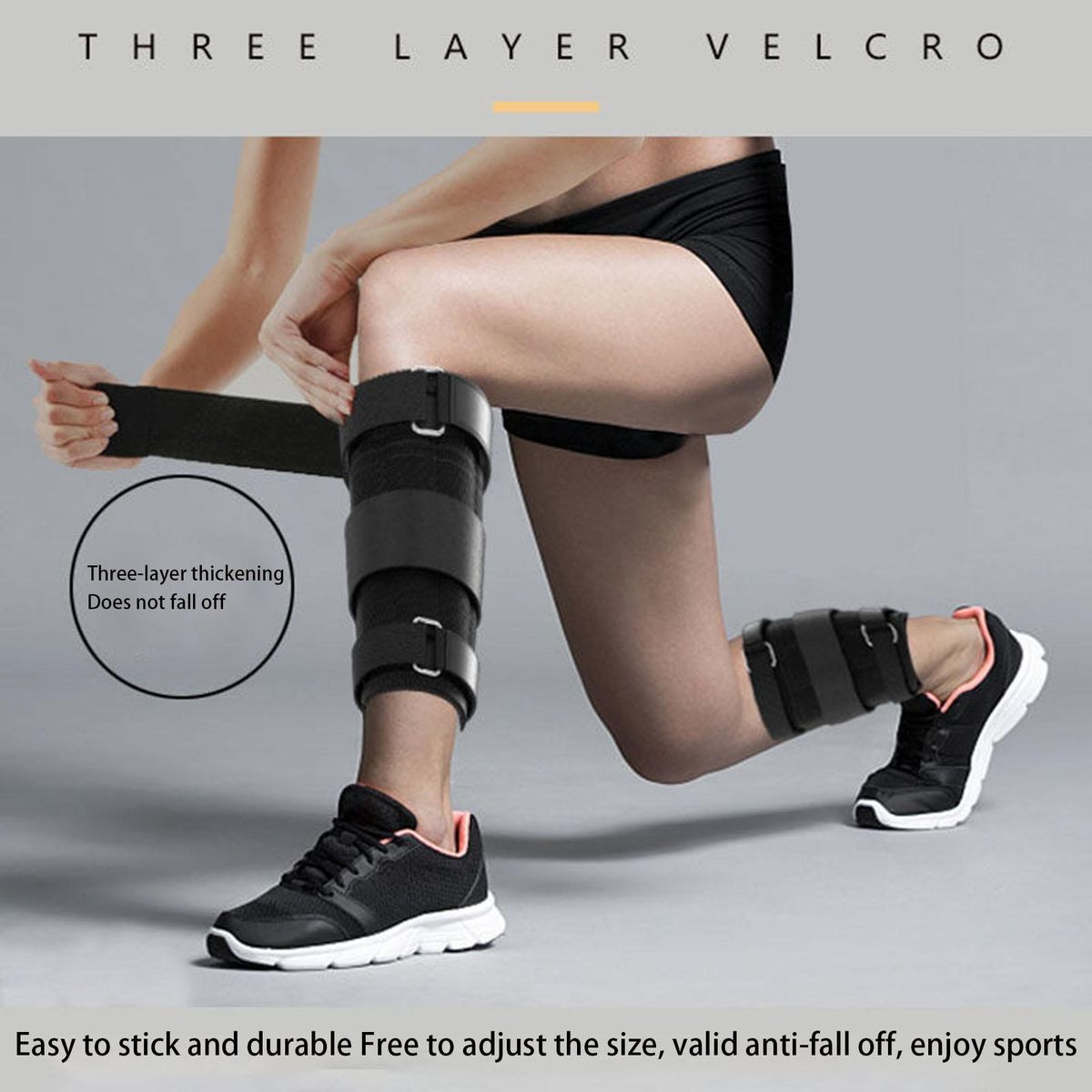1 Pair Leg Sandbags Running Training Sandbag Black