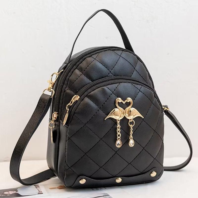 Ladies Backpack Bag Small Leather Bags For Girls Women Black
