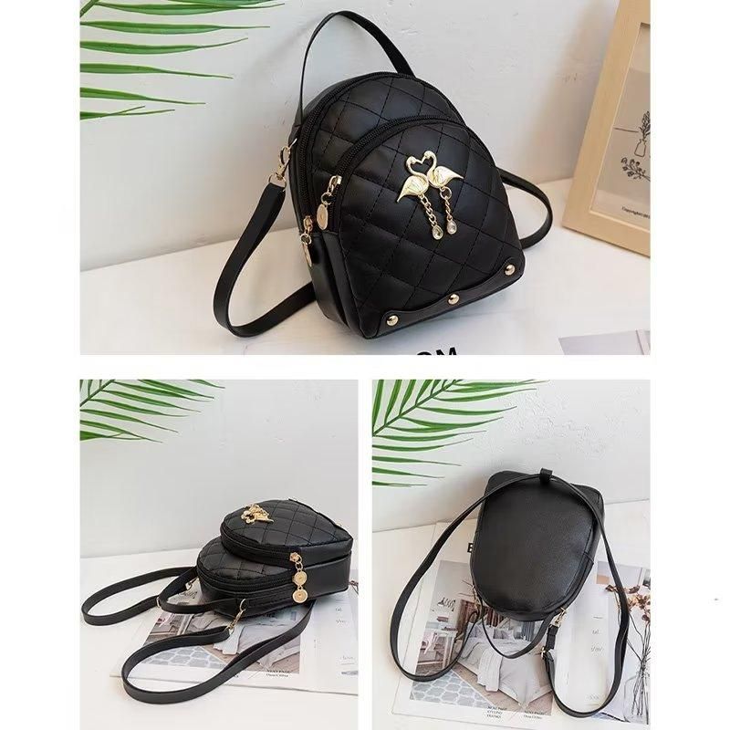 Ladies Backpack Bag Small Leather Bags For Girls Women Black