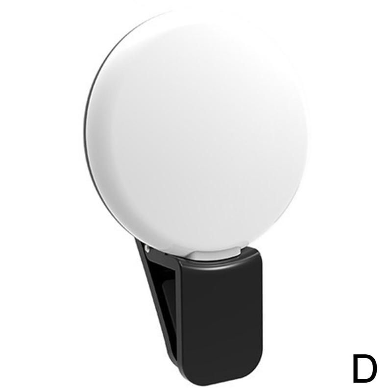 Mini Q Selfie Ring Light LED Flash Phone Lens Light USB Rechargeable Clip Mobile Phone Fill Lamp Women Selfie Lights