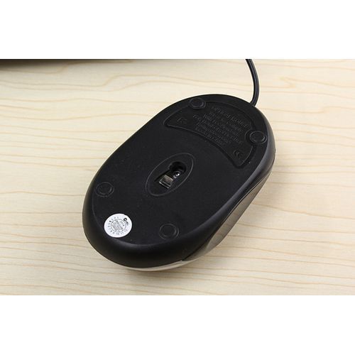 100%  Original Mini USB Wired Optical Light Mouse For Office HP -Black