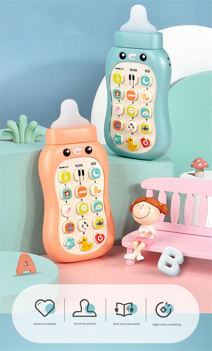 Intelligent Baby Pacifier Imitating Music Phone, Smart Baby Nibble Simulation Bottle For Boys Girls