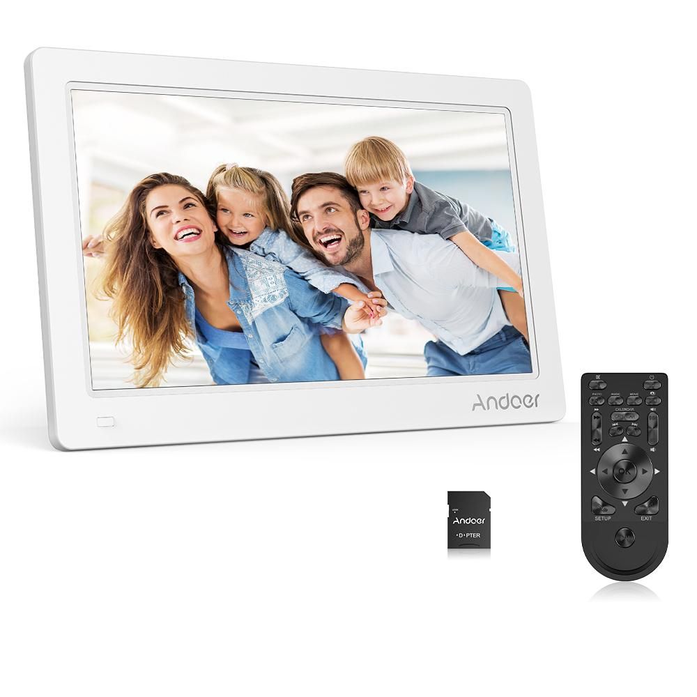 Andoer 11.6 Inch Digital Photo Picture Frame FHD 1920*1080  IPS Screen Support Calendar/Clock/MP3/Photos/1080P Video  Player with Remote Control 8GB Memory Card