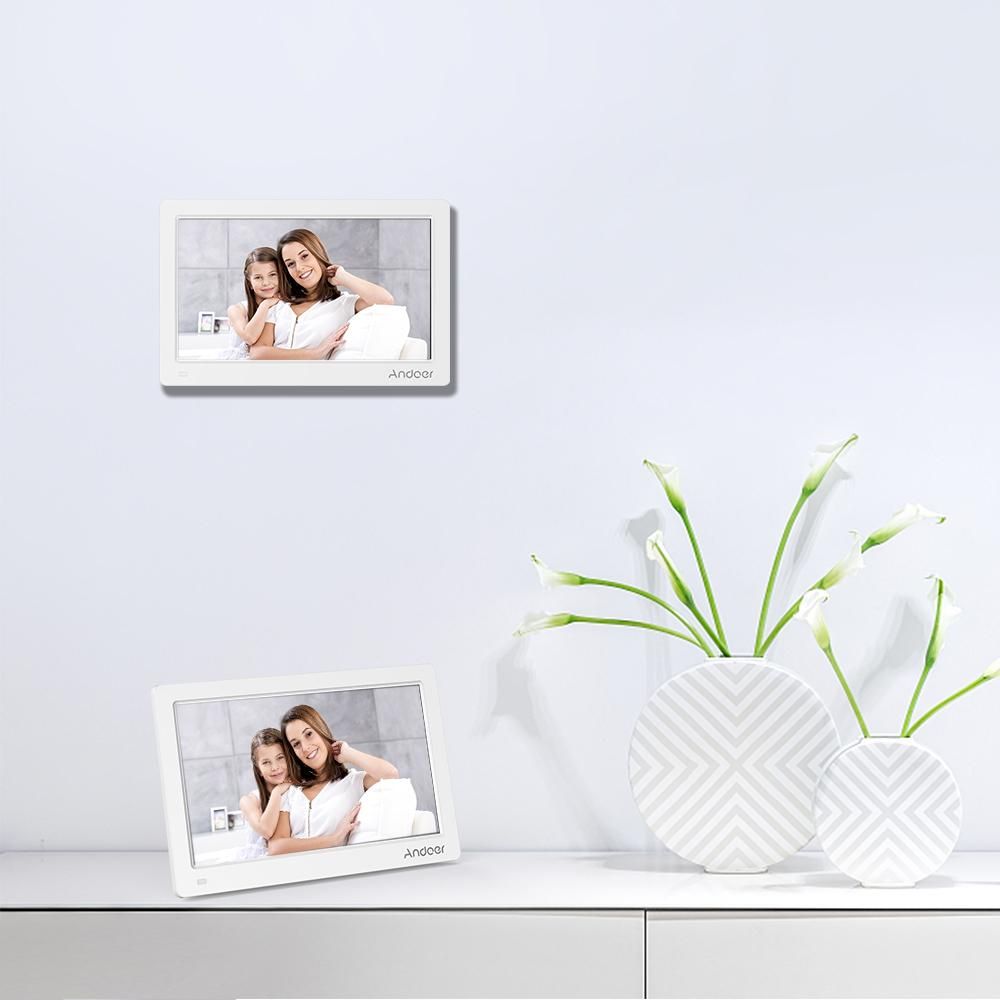 Andoer 11.6 Inch Digital Photo Picture Frame FHD 1920*1080  IPS Screen Support Calendar/Clock/MP3/Photos/1080P Video  Player with Remote Control 8GB Memory Card