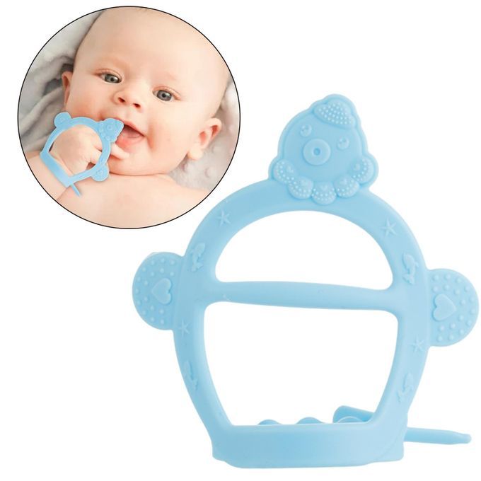 Baby Teething Toys Food Grade Silicone Finger Toothbrushes For Blue