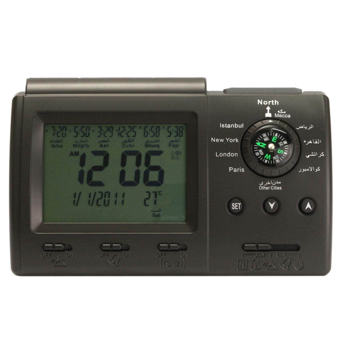 4pcs New Digital Automatic Islamic Azan Muslim Prayer Alarm Table Clock Adhan Qibla