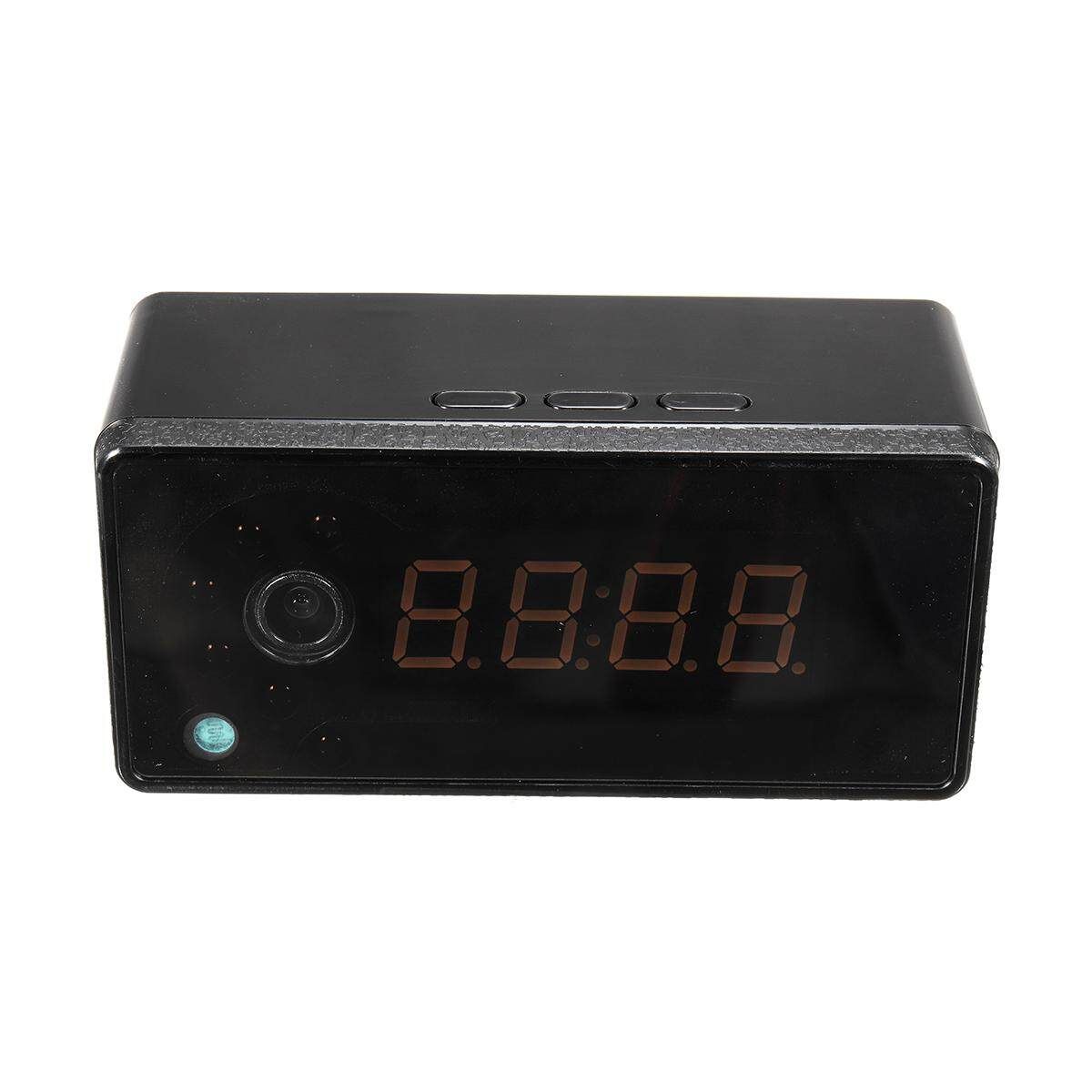 HD 720P Wireless Wifi Hidden Camera Motion Security Alarm Clock DV Recorder Black