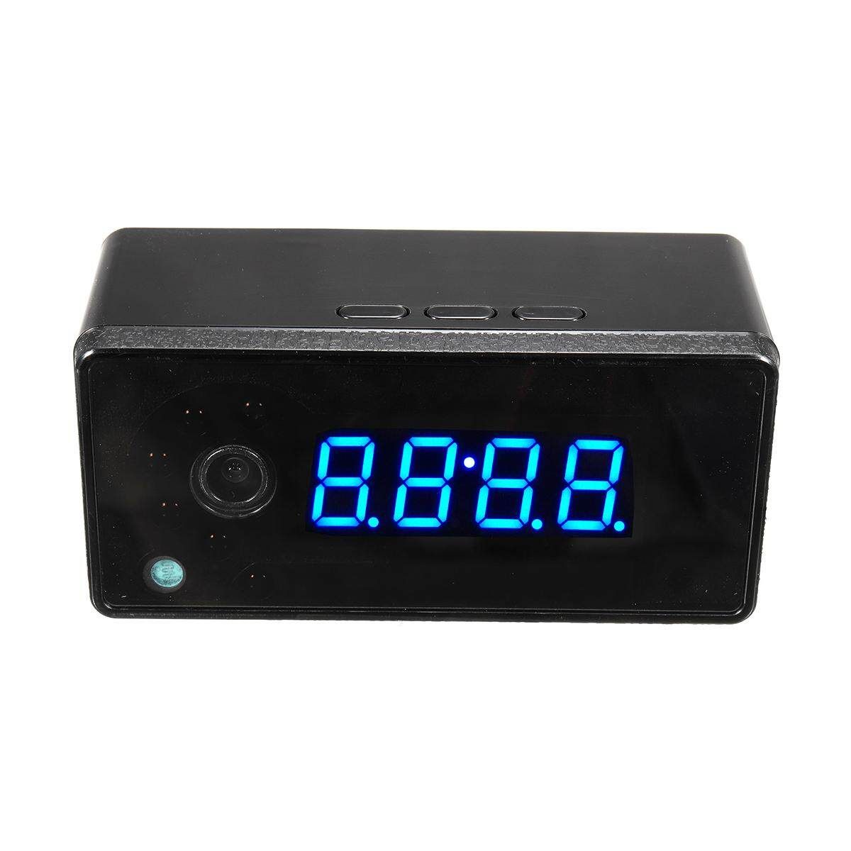 HD 720P Wireless Wifi Hidden Camera Motion Security Alarm Clock DV Recorder Black