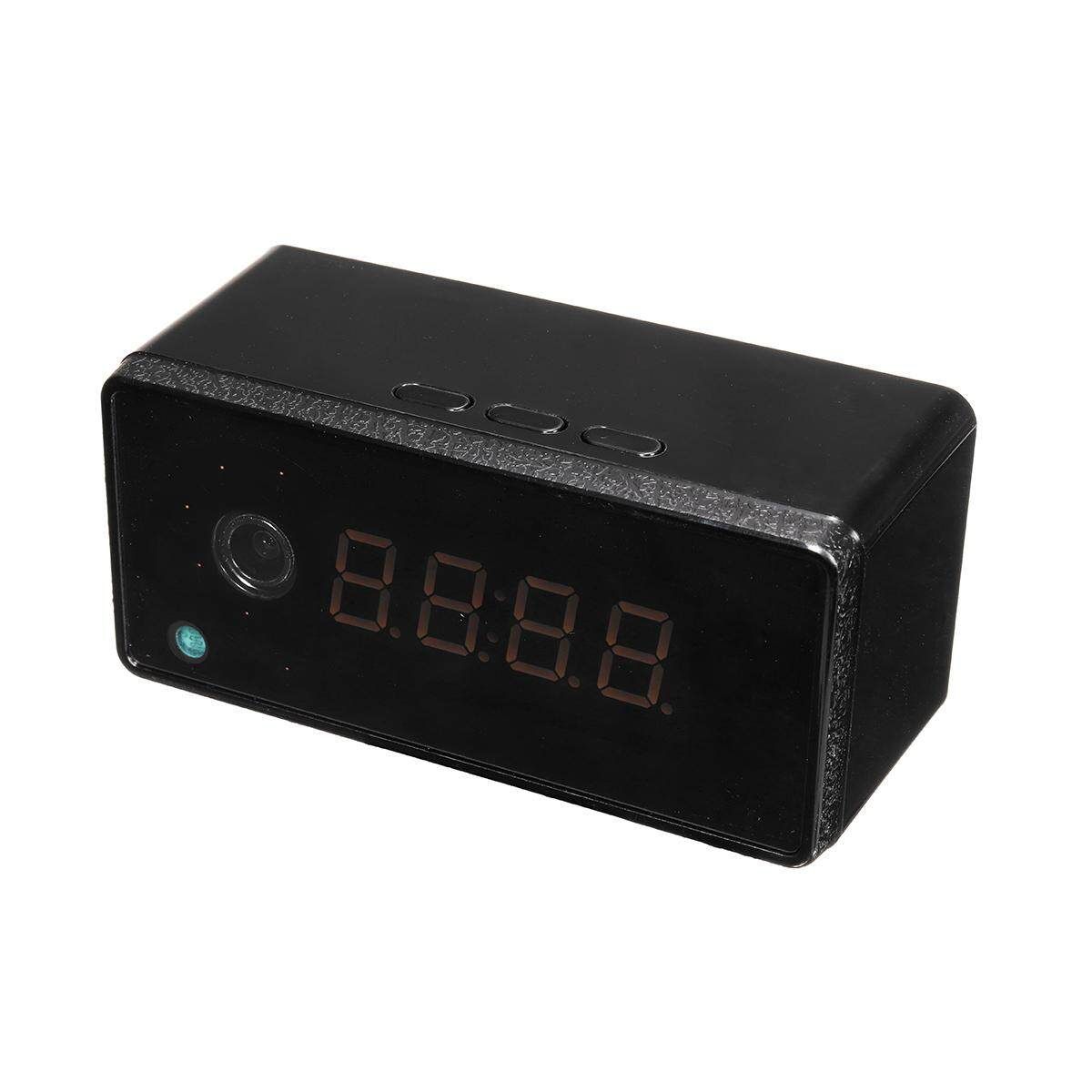 HD 720P Wireless Wifi Hidden Camera Motion Security Alarm Clock DV Recorder Black
