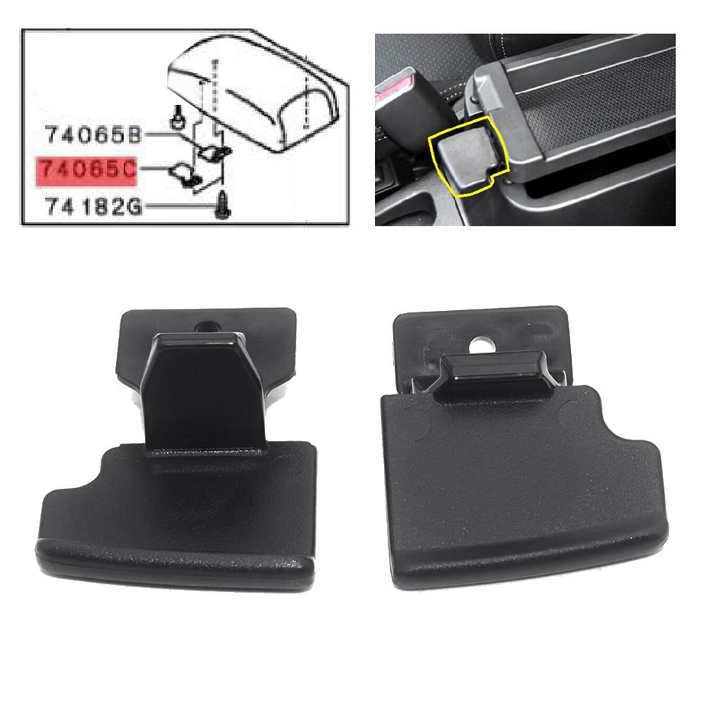 2PCS Console Armrest Lid Latch Lock Cover for Mitsubishi