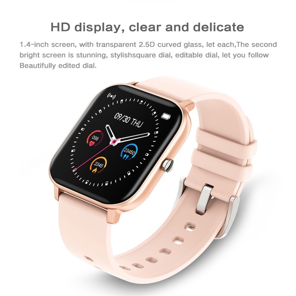 P8 1.4 Inch Color Screen Smart Watch IPX7 Waterproof,Support Call Reminder /Heart Rate Monitoring/Sleep Monitoring/Blood Pressure Monitoring/Blood Oxygen Monitoring(Black)