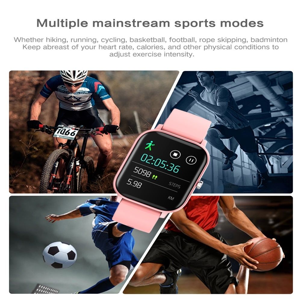 P8 1.4 Inch Color Screen Smart Watch IPX7 Waterproof,Support Call Reminder /Heart Rate Monitoring/Sleep Monitoring/Blood Pressure Monitoring/Blood Oxygen Monitoring(Black)