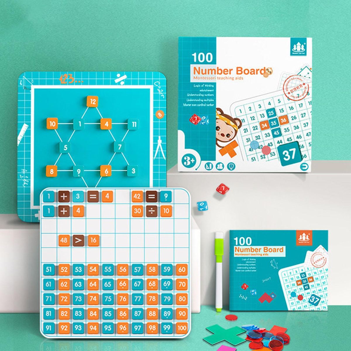 Math Toy Motor Skill Hundred Digital Board Activity For Children Kids
