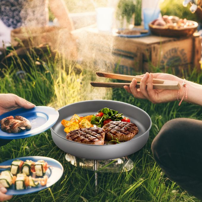Ultralight Titanium Frypan Outdoor Camping Hiking Picnic