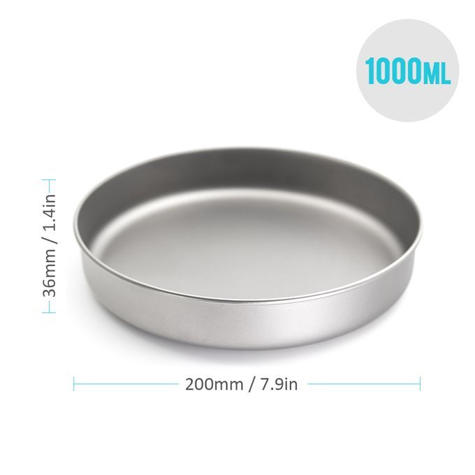 Ultralight Titanium Frypan Outdoor Camping Hiking Picnic