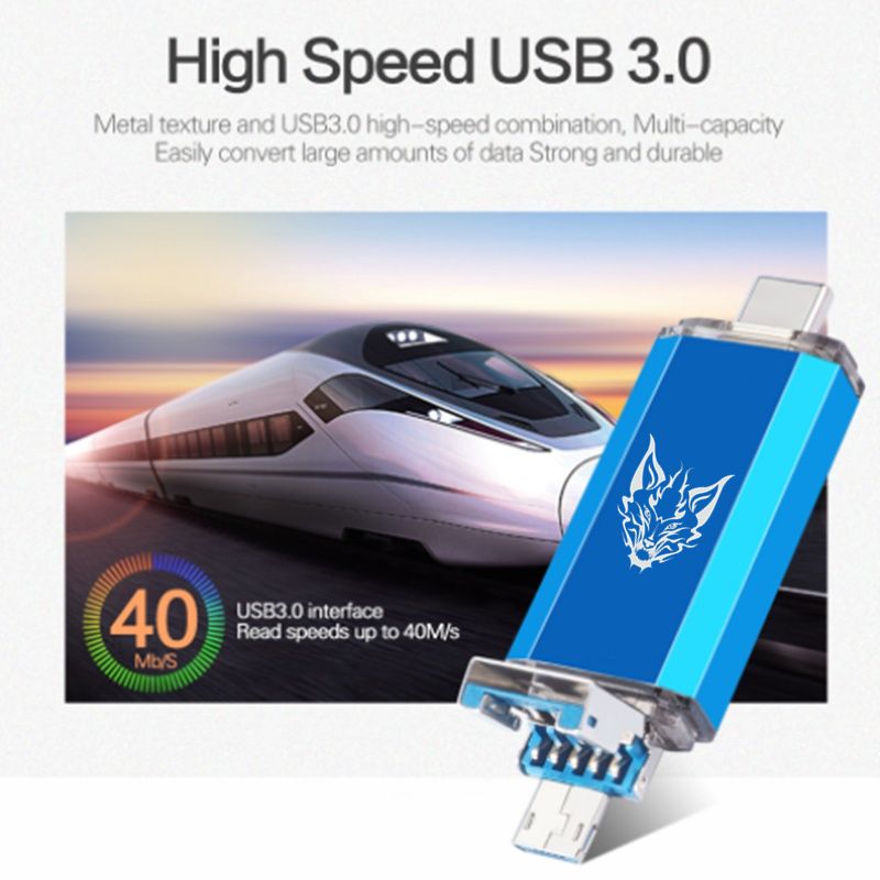64GB 3 IN 1 OTG USB 3.0 TYPE C Android USB FLASH DRIVE