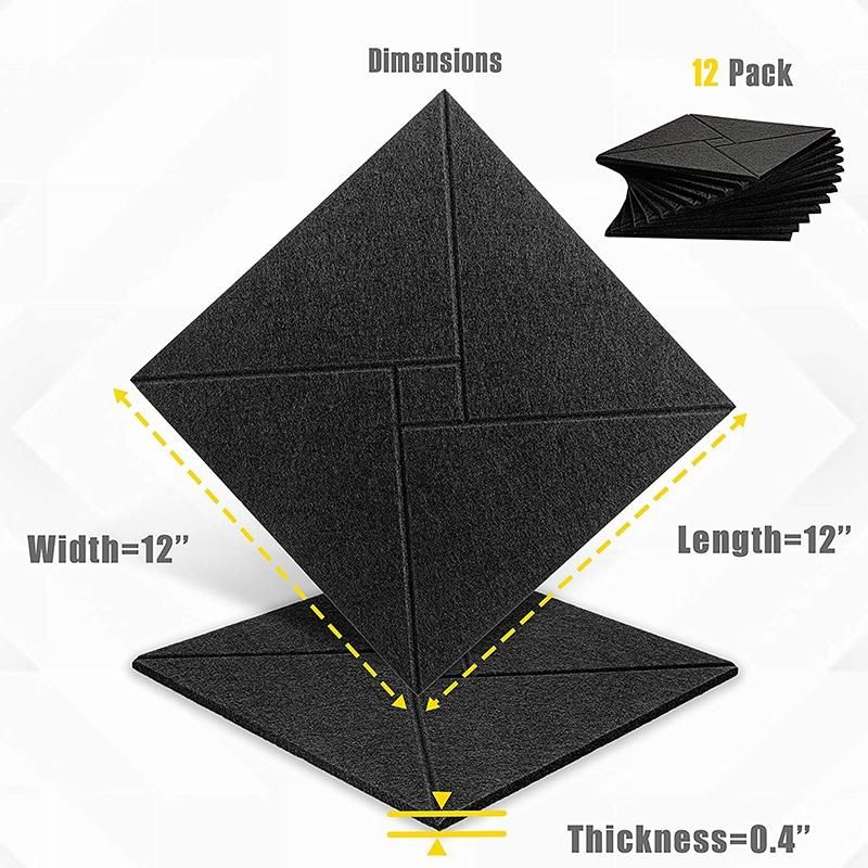 12 Pcs Acoustic Foam Panels,for Acoustic Treatment of Home