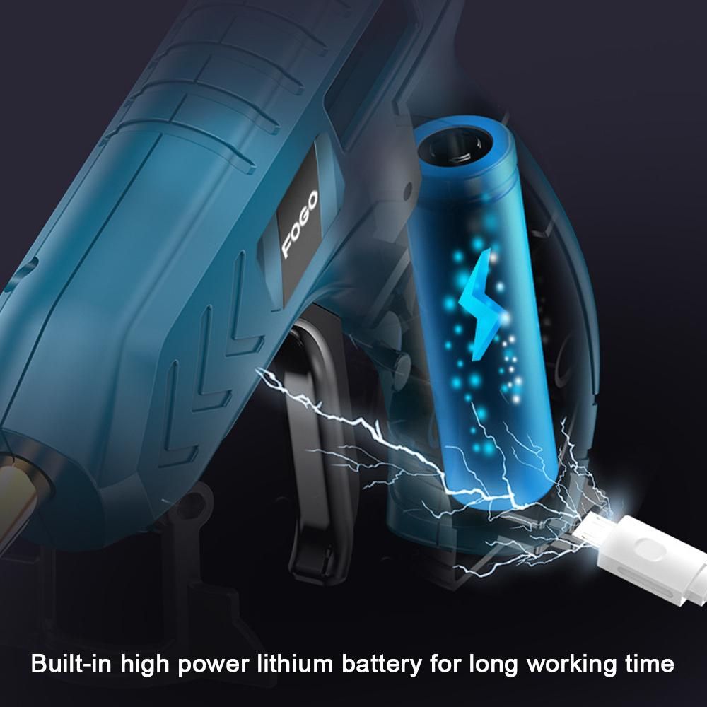 Professional Cordless Hot Melt Glue Machine Home Use Hot Melt Glue Machine USB Rechargeable Craft DIY Repairing Tool Kits with GlueStick