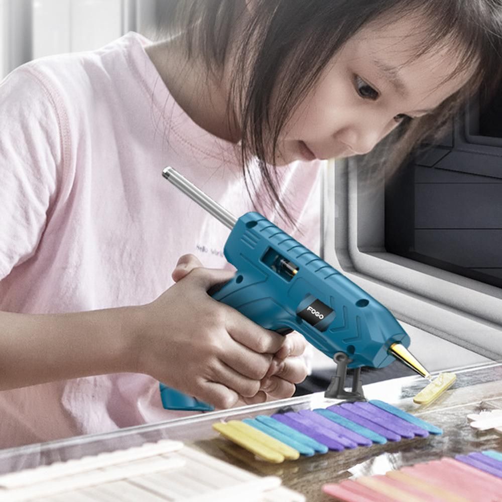 Professional Cordless Hot Melt Glue Machine Home Use Hot Melt Glue Machine USB Rechargeable Craft DIY Repairing Tool Kits with GlueStick