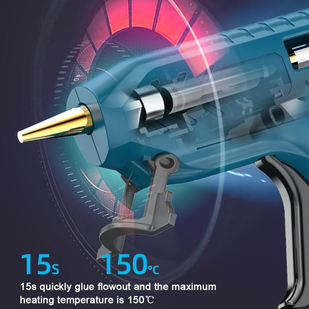 Professional Cordless Hot Melt Glue Machine Home Use Hot Melt Glue Machine USB Rechargeable Craft DIY Repairing Tool Kits with GlueStick