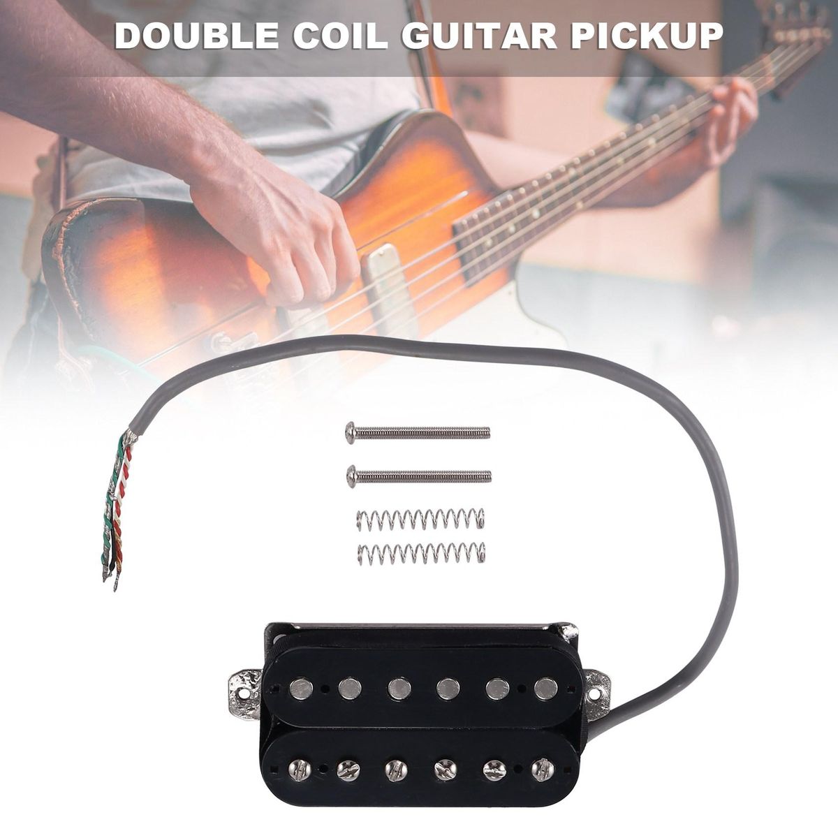 Electric Guitar Humbucker Pickups Bridge Alnico V Black