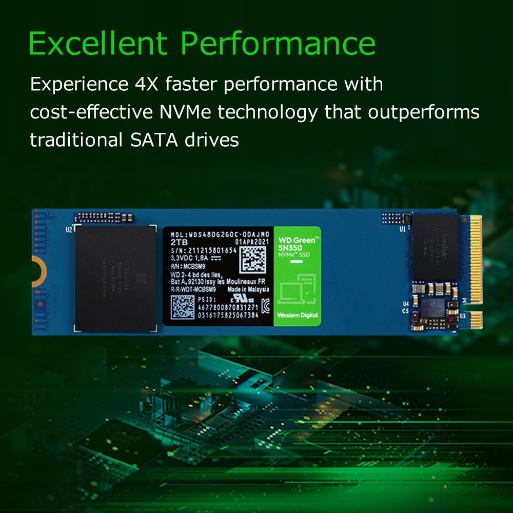 Green SN350 1TB SSD NVMe Solid State Drive M.2 2280