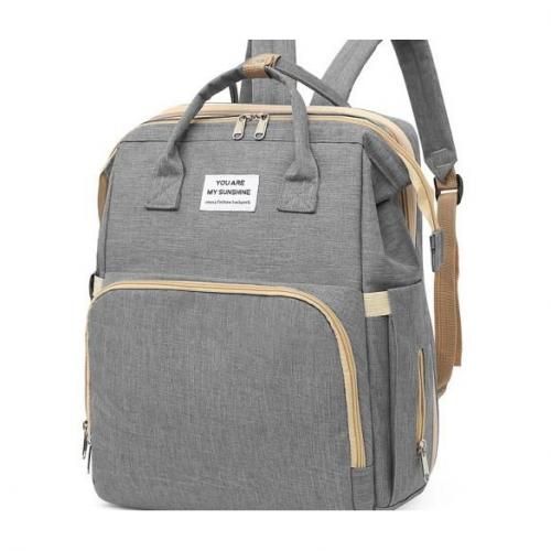 Baby Diaper Multifunction Bag With Pockets For Travel- Grey