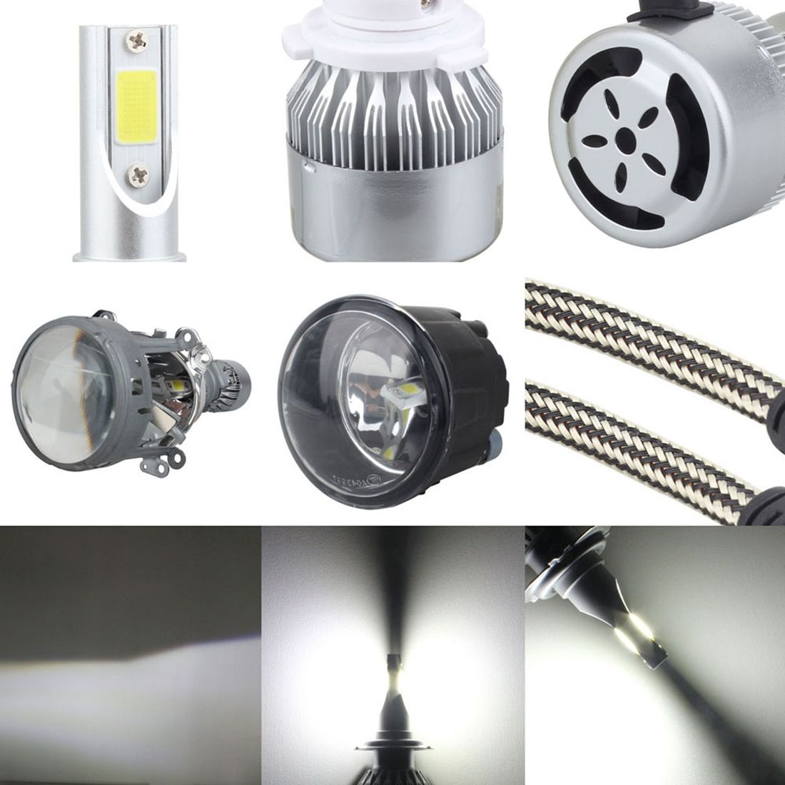 2 PCS H1 18W IP68 Canbus Constant Current Car LED Headlight