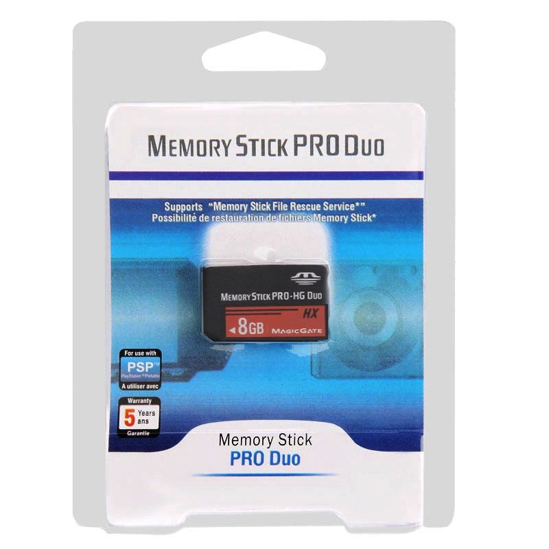8GB Memory Stick Pro Duo HX Memory Card - 30MB / Second High Speed, For Use With PlayStation Portable (100% Real Capacity)